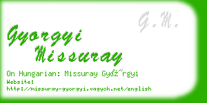 gyorgyi missuray business card